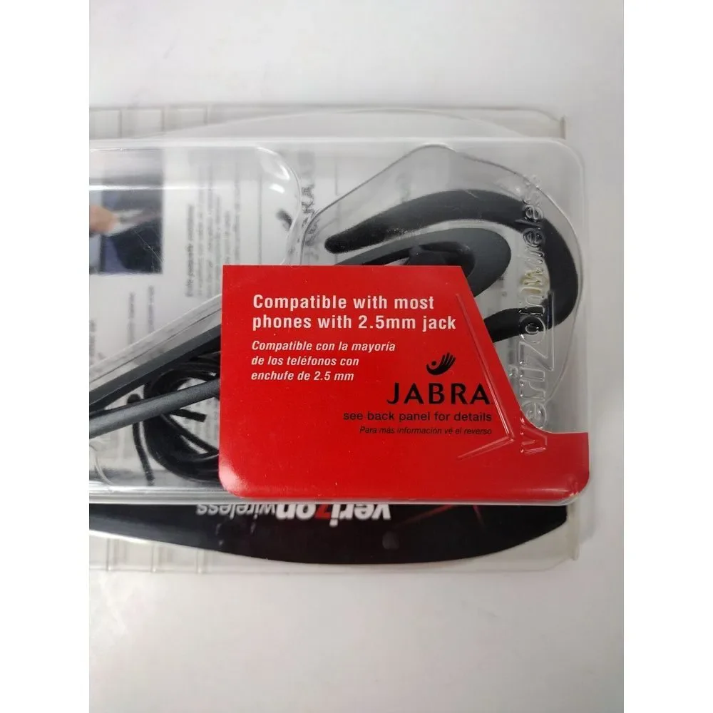 NOS Verizon Wireless Headset Jabra 2 in 1 Boom 2.5mm Jack Lightweight Desig NIB
